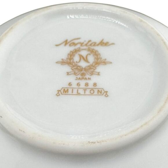 Noritake Milton Cream & Sugar Set with 24K Gold Accents Mid Century Modern - Picture 5 of 5